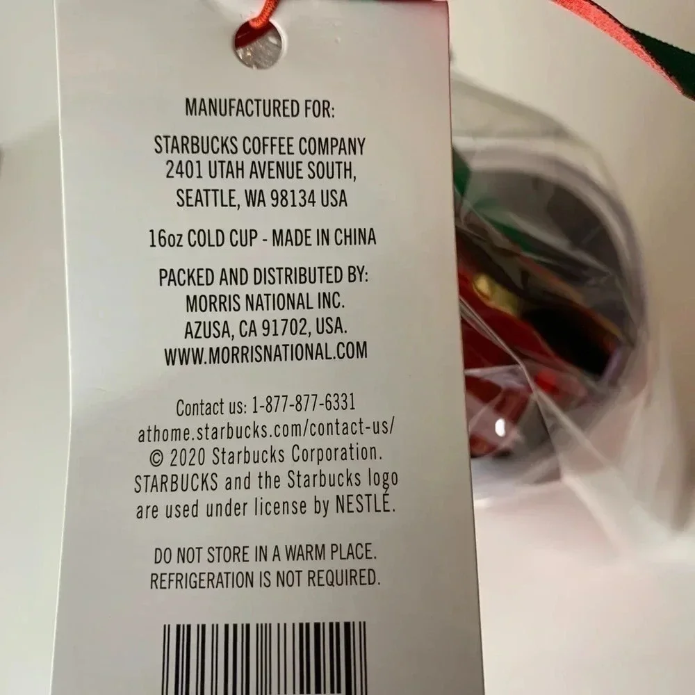 Starbucks 16 oz Holiday Tumbler With Straw 16 oz Red